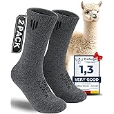 Juclise Alpaca Wool Crew Socks Men and Women,Thick Thermal Winter Cold Weather Hunting Hiking,Moisture Wicking Cushioned