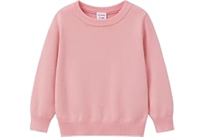 PATPAT Baby Girls Boys Newborn Sweater Crewneck Pull Over Knit Solid Long Sleeve Fall Winter Clothes