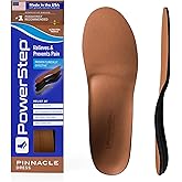 PowerStep Pinnacle Dress Orthotic Insoles, Arch Pain Relief for Dress Shoes, Plantar Fasciitis Relief, Supports Pronation, Made in The USA (Men's 8-8.5 / Women's 10-10.5)
