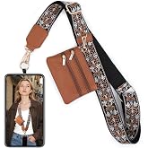 BARGIFTS Clip and Go Strap for Phone with Wallet Crossbody, Cell Phone Lanyard with Zippered Pouch, Adjustable Phone Strap Crossbody with Wallet