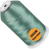 New brothread 5000M Huge Spool Embroidery Machine Thread - Seacrest | Single Spool, 40WT, Polyester, 5000M/5500YD for Commercial Machines, Use a Thread Stand to Work with Home Embroidery Machine