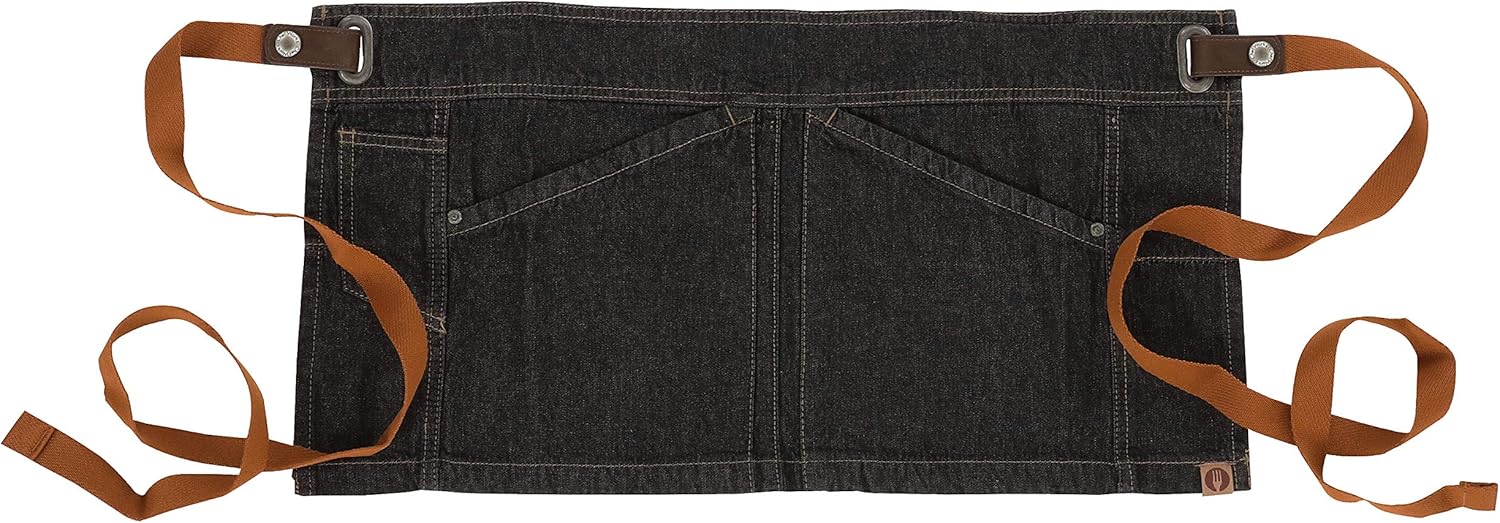 Chef Works Men's Berkeley Waist Apron, Black, One Size: Clothing