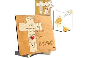 HD WOOD CRAFT Rustic Godparents Picture Frame - Asking Card for Godfather and Godmother by Godkids Gifts