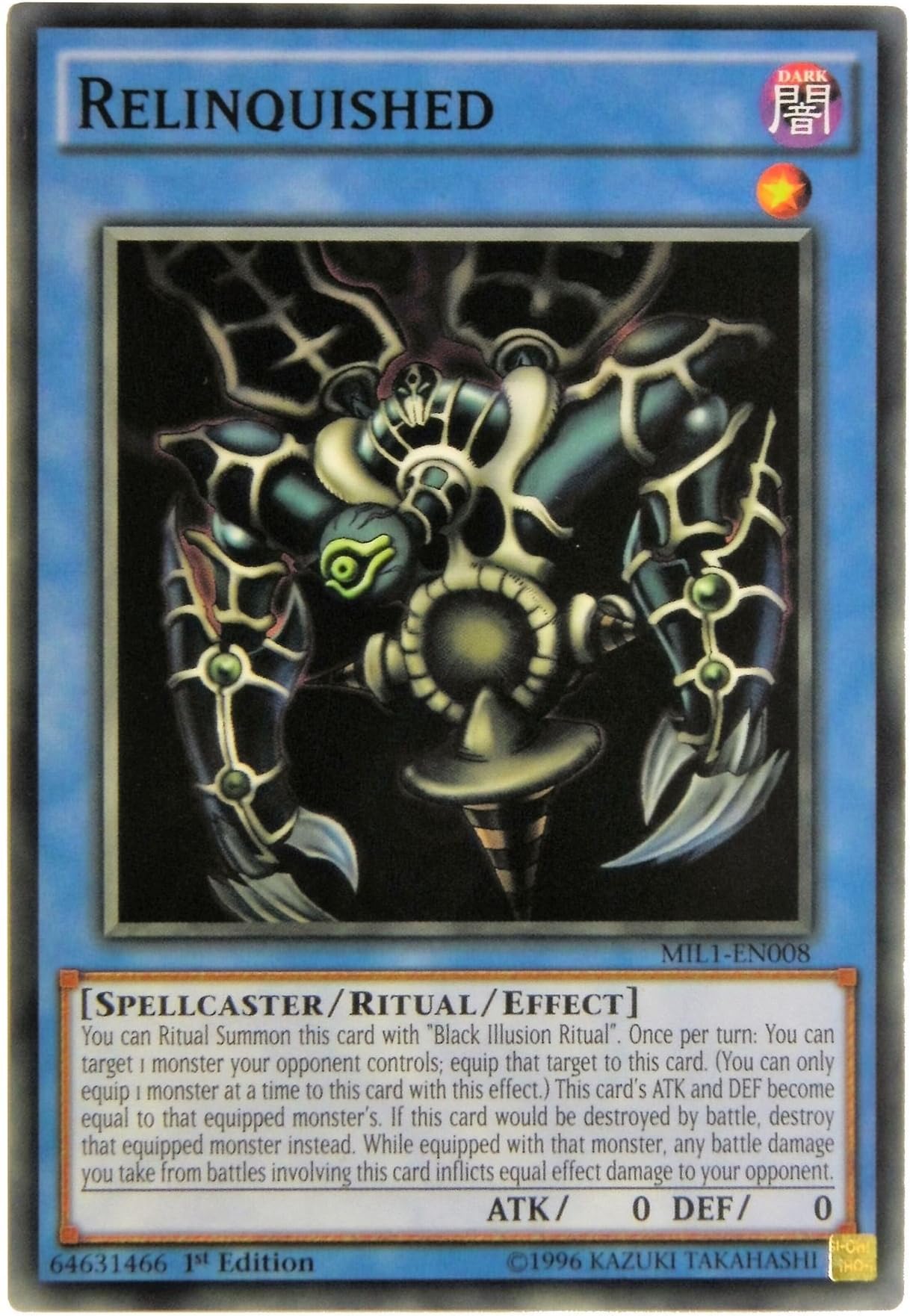 Yu-Gi-Oh! Relinquished MIL1-EN008 Common