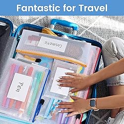 Sooez 24 Pack Super Large Mesh Zipper Pouch