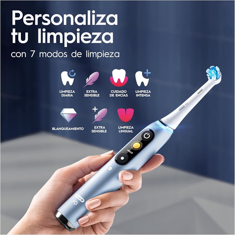 iO 9 Cepillo de Dientes Eléctrico con 1 Cabezal, Aqua Marine