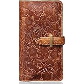 Rmawrad Dual phone Holster, Genuine Leather Shock-proof Wallet,Flip Folio Cover with Card Slot, Universal phone bag/Handbag，RFID Blocking Safe and durable for Applicable to mobile phones ≤6.8 in.