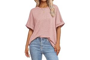 ATHMILE Womens Oversized T Shirts Summer Tops Spring Casual Loose Fit Workout Short Sleeve 2025 Beach Vacation