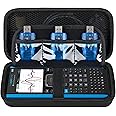 Supmay Hard Carrying Case for Texas Instruments TI-Nspire CX II CAS/TI-Nspire CX II Color Graphing Calculator, Storage Holder with Mesh Pockets for Charger Cable, User Manual and More, Black