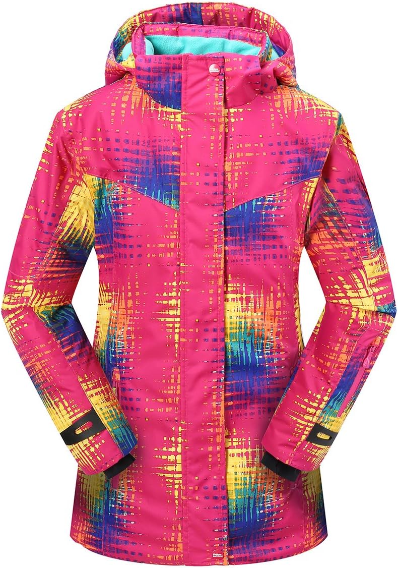 Phibee Women's Outdoor Waterproof Windproof Fleece Snowboard Ski Jacket