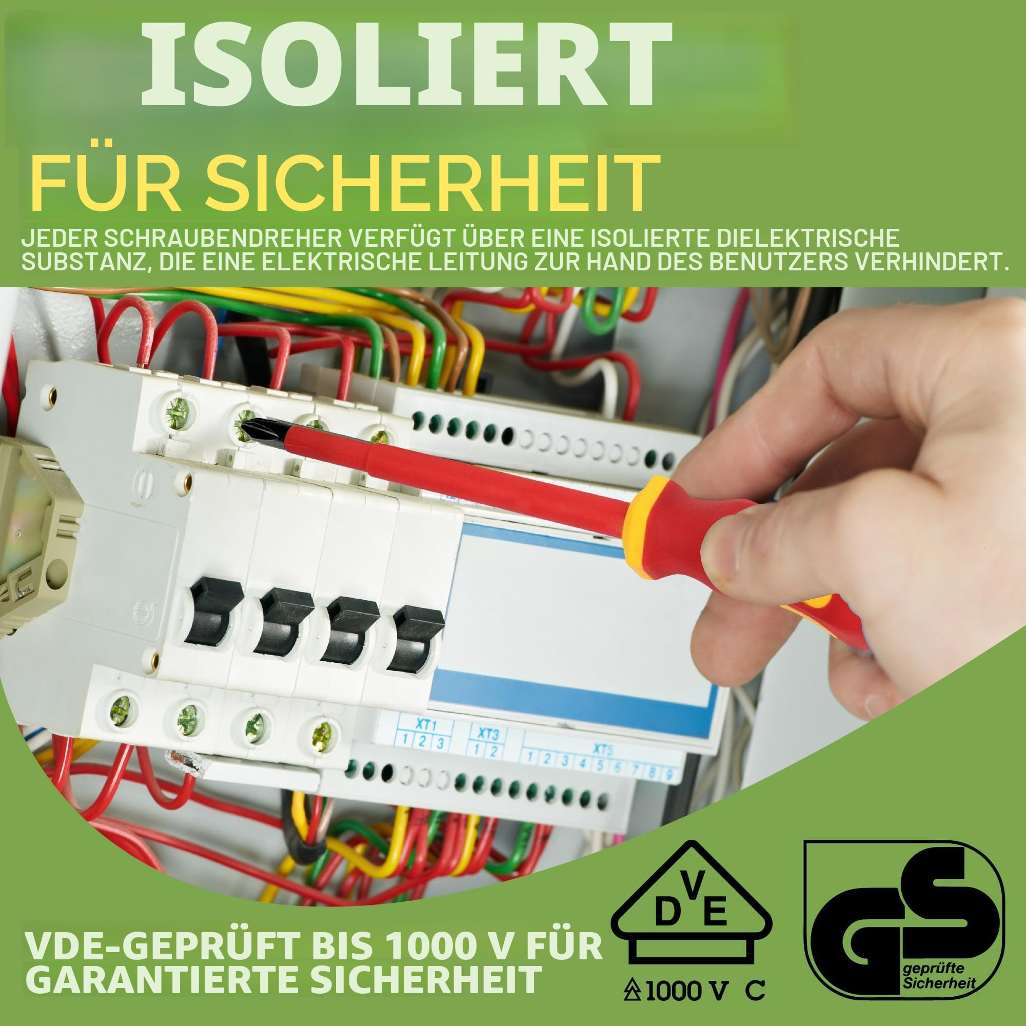 BLOSTM Isoliertes Schraubendreher-Set - 8-teiliges 5