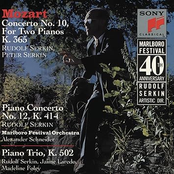 Wolfgang Amadeus Mozart Alexander Schneider Marlboro Festival Orchestra Peter Serkin Rudolf Serkin Jaime Laredo Mozart Piano Concerto No 10 For Two Pianos Piano Concerto No 12 Piano Trio K 365 414 502 Amazon Com Music