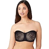 Wacoal Women's Halo Lace Unlined Mid Coverage Underwire Strapless Bra, 854205