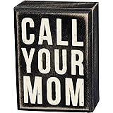 Primitives by Kathy 21723 Box Sign, 3" x 4", Call Your Mom