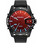 Diesel Caged Men's Watch with Stainless Steel Bracelet or Genuine Leather Band