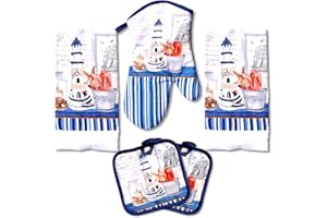 Lobyn Value Packs Decorative Lightweight Kitchen Towel Set 5 Piece Towels
