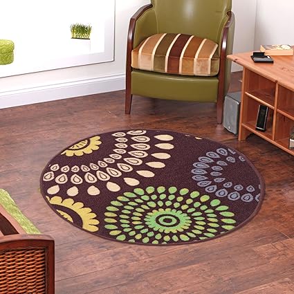 Status Taba Round Nylon Rug - 30x30, Multicolour