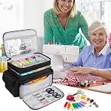 LEFOR Z Extra Large Sewing Box Double-Layer Organizer Bag Black view 7