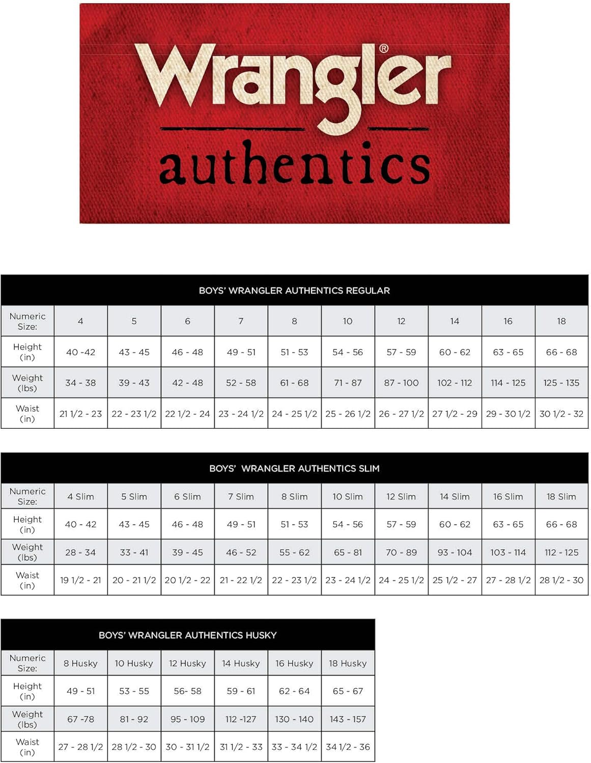 Wrangler Authentics Boys’ Classic Cargo Pant: Clothing