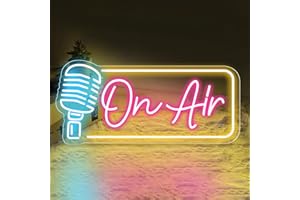 On Air Neon Sign Live Streaming Recording Sign LED Studio Live Decorative Lights USB Powered Bar Pub Store Club Gamers Man Ca
