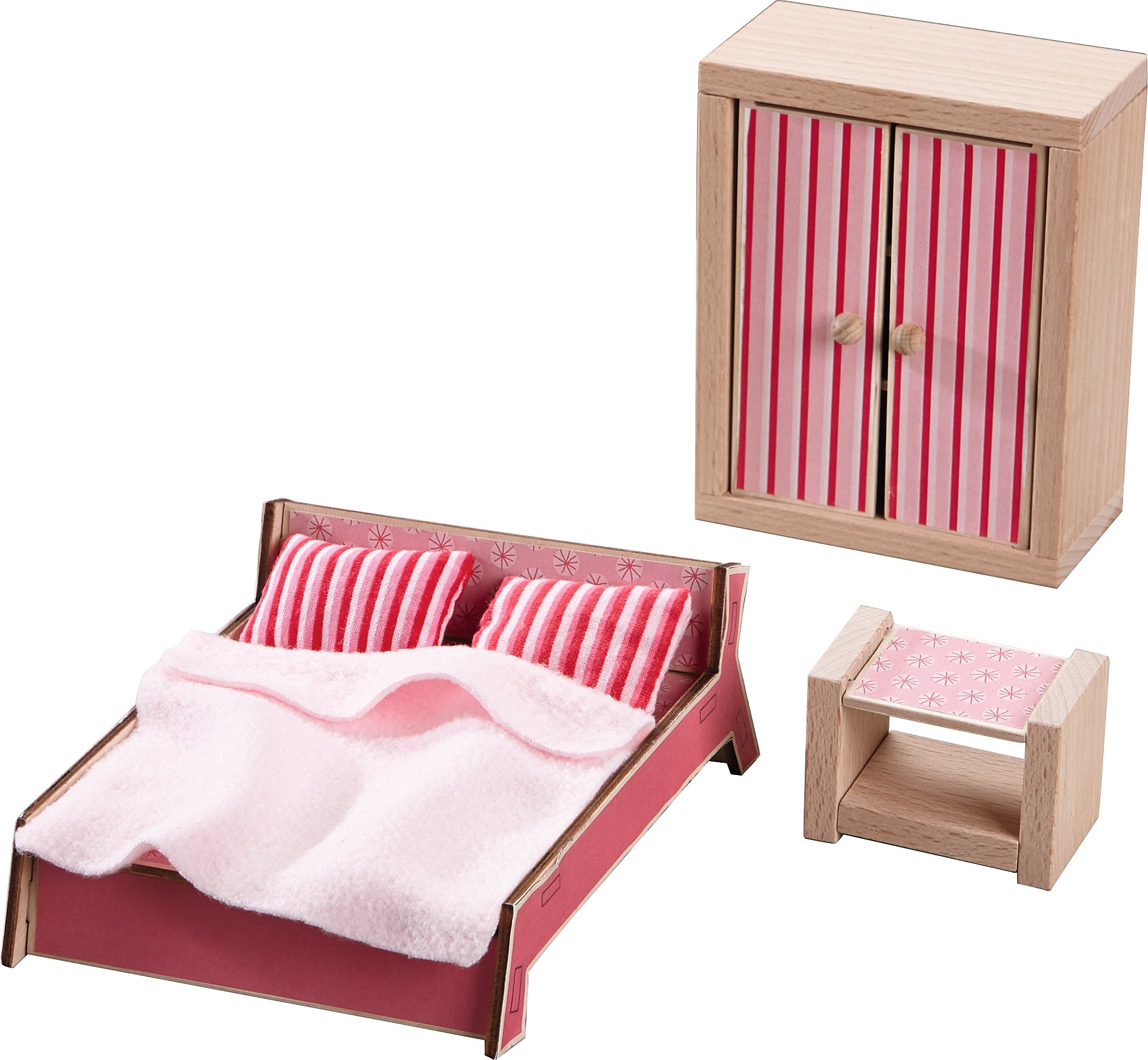 HABA 301988 Little Friends Dollhouse Furniture Master Bedroom Set