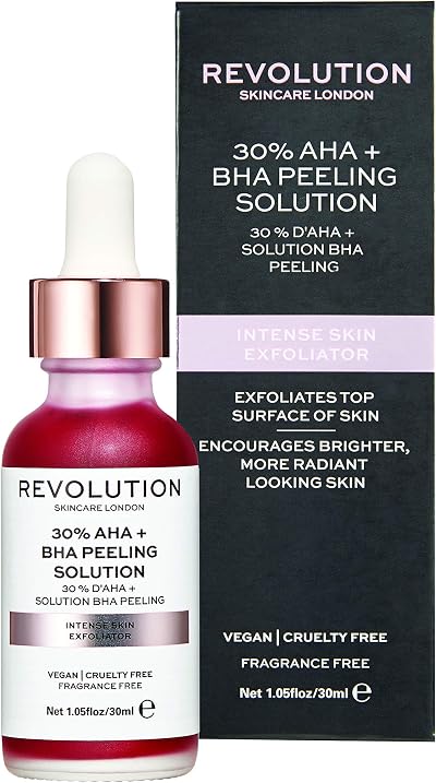 Makeup Revolution 30% AHA BHA Facial Peeling Solution 30ml Exfoliator