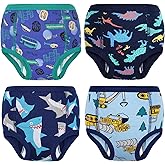 MooMoo Baby Cotton Potty Training Underwear 4 Packs Absorbent Training Pants for Boys and Girls 2T