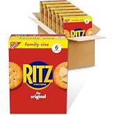 RITZ Original Crackers, Snacks for Kids and Adults, Family Size, 6 Boxes | Bulk Lunch Snacks