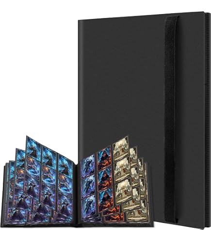 Album Jumbo XXL Pour 60 Cartes Pokémon GX, VMAX, V, EX - 30 Pages Pochettes 21,1x14,5 Cm, Fermeture Élastique, Noir