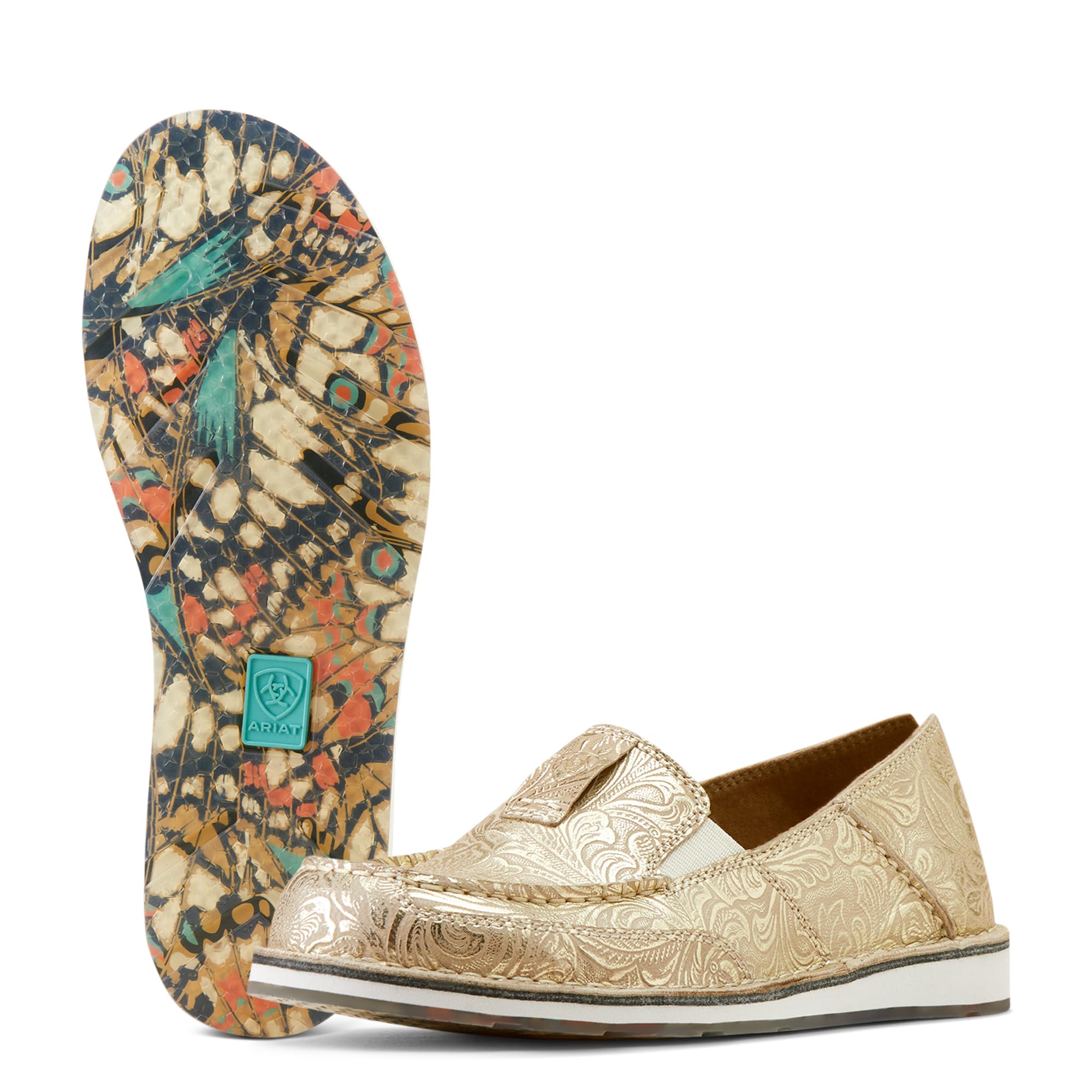 ARIAT Women's Cruiser, Pearl Floral Emboss, 6.5 Image ARIAT Women's Cruiser, Pearl Floral Emboss, 6.5 Image