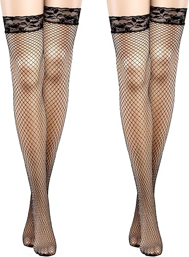 fishnet thigh high stockings amazon