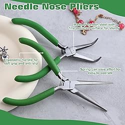 SPEEDWOX 2PCS Mini Bent Needle Nose Pliers With