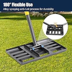 72" Heavy Duty Lawn Leveling Rake - 17x10in