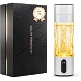 Hydrogen Water Bottle Generator - SPE PEM Technology Ionizer Machine - High Concentration Molecular Hydrogen Water Maker - Up to 10,000 PPB - Portable Rechargeable Bottle for Home and Office - 7oz