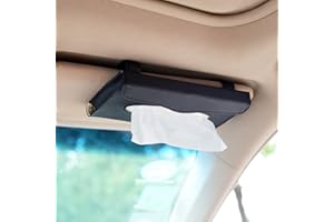 EJIASU Car Tissue Holder, Sun Visor Napkin Holder, Car Visor Tissue Holder, PU Leather backseat tissue case holder for car,Vehicle(black)