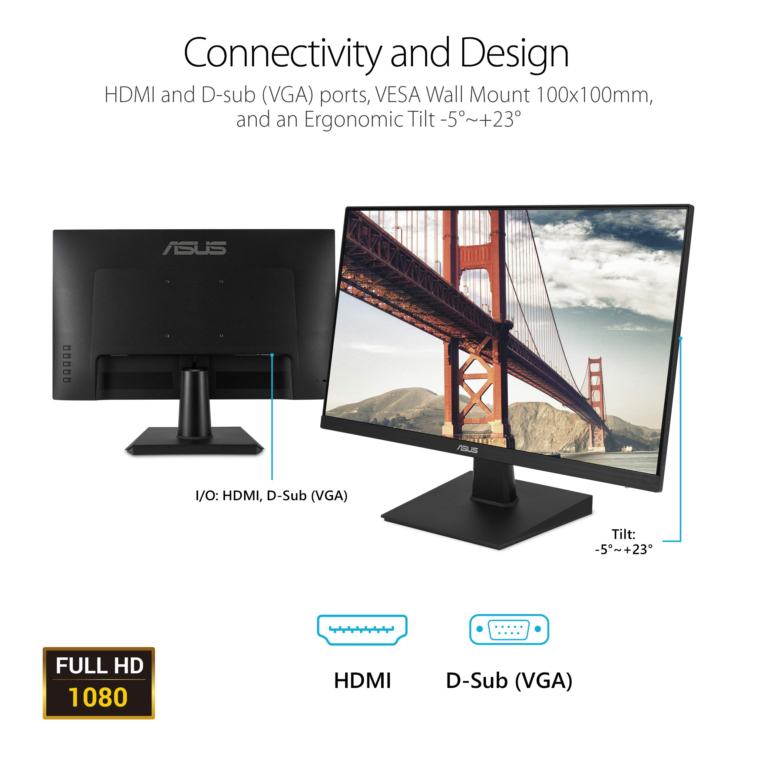 Asus VA27EHE Eye Care Monitor Full HD,Black,27" Frameless