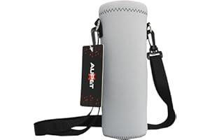 AUPET Water Bottle Bag Carrier,24oz/32oz Insulated Neoprene bottle Sling Holder Case Pouch Cover for 1000ML/750ML Bottles with Shoulder Strap for Girls Boys Adults