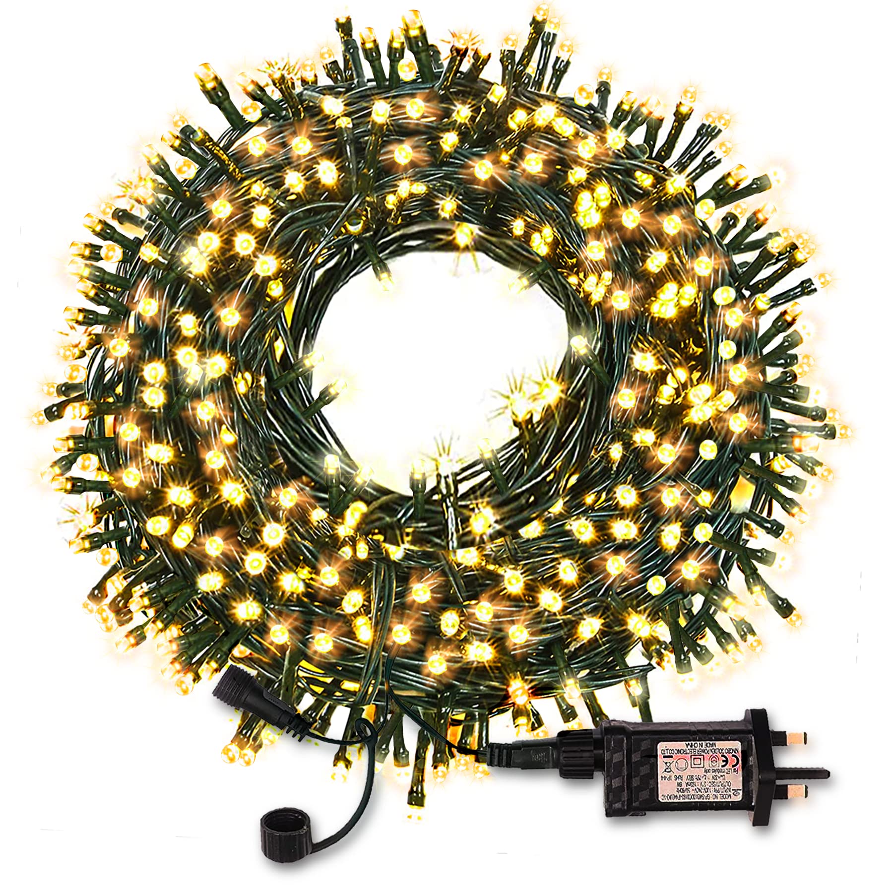 Amries Fairy String Lights, Outdoor Garden Light Mains Powered, Christmas Tree String Light, 30m 300 LED 8 Modes Waterproof Decorative Xmas Light for Bedroom, Parasol, Gazebo, Wedding, Party