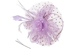 AQOKKA Women Fascinators Hats Flower Fascinators with Headband and Clip Tea Party Headwear for Women and Girls