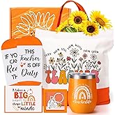 Best Teacher Gifts, Teacher Appreciation Gifts for Women, Orange Inspirational Gift Back to School Thank You Gift for Teachers from Student, Birthday Christmas Mothers Day Retirement Graduation Idea