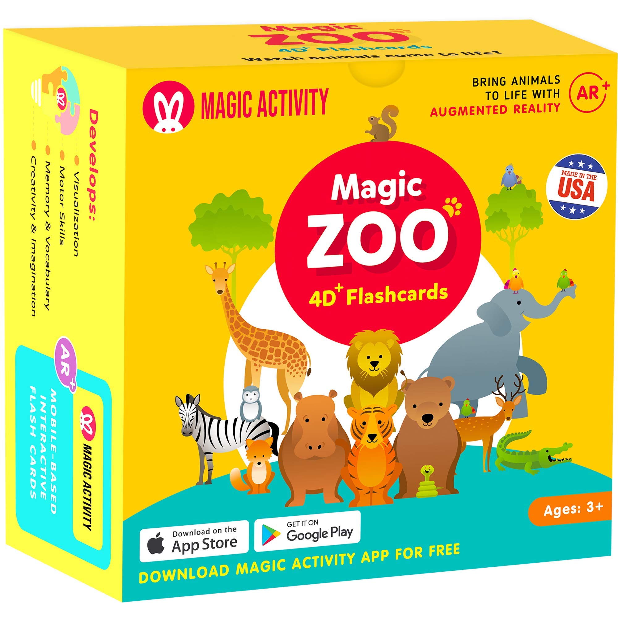 Mua Magic Zoo – 4D Flash Cards for Kids: Animals Come Alive (See Them