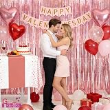 GREATRIL Rose Gold Tinsel Curtain Backdrop 1m x 2.5m Pack of 2 view 2