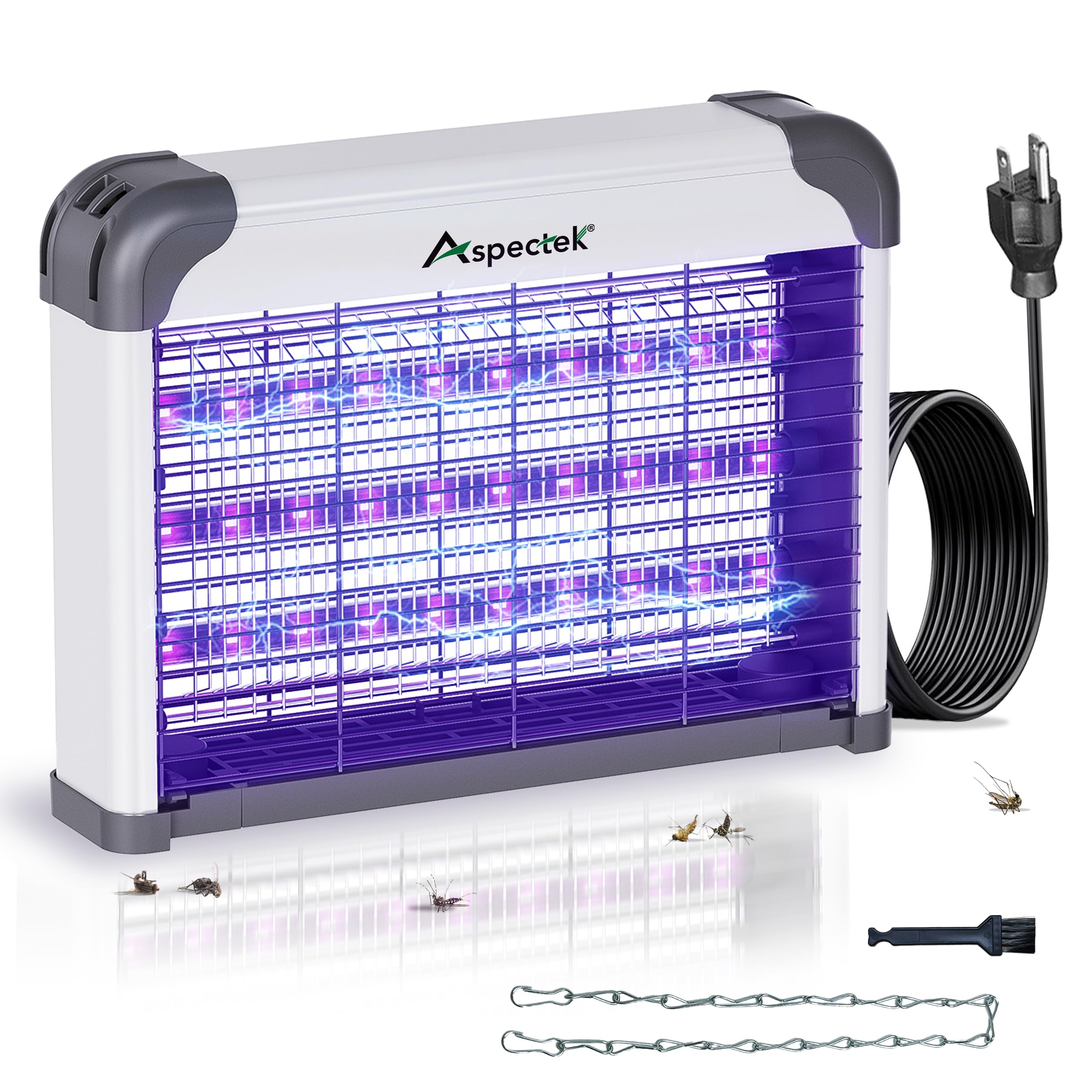 Aspectek LED Bug Zapper Indoor - High-Voltage Mosquito and Fly Trap, Energy-Efficient Insect Killer with 3 Long-Life LED Lamp