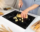 Kitchenville Glass Chopping Board 40x30 cm Black Marble Effect view 6
