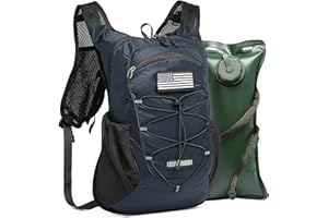 Wotony Hydration Backpack - Perfect for Hiking, Cycling, Climbing, Camping and Biking - Water Backpack with Bladder Included