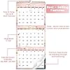 70cm Three-Month Calendar Multilingual D/GB/F/ES I Motif Japan - View #3