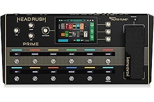 HeadRush Prime - Guitar and Vocal Multi Effects Pedal and Amp Modeling Processor with Amp Cloner, Antares Auto-Tune, WiFi, To