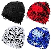 Gvhntk 4 Pcs Distressed Balaclava Knitted Fuzzy Beanie Outdoor Thick Warm Beanies Fuzzy Winter Hats Cap for Men Women Multi