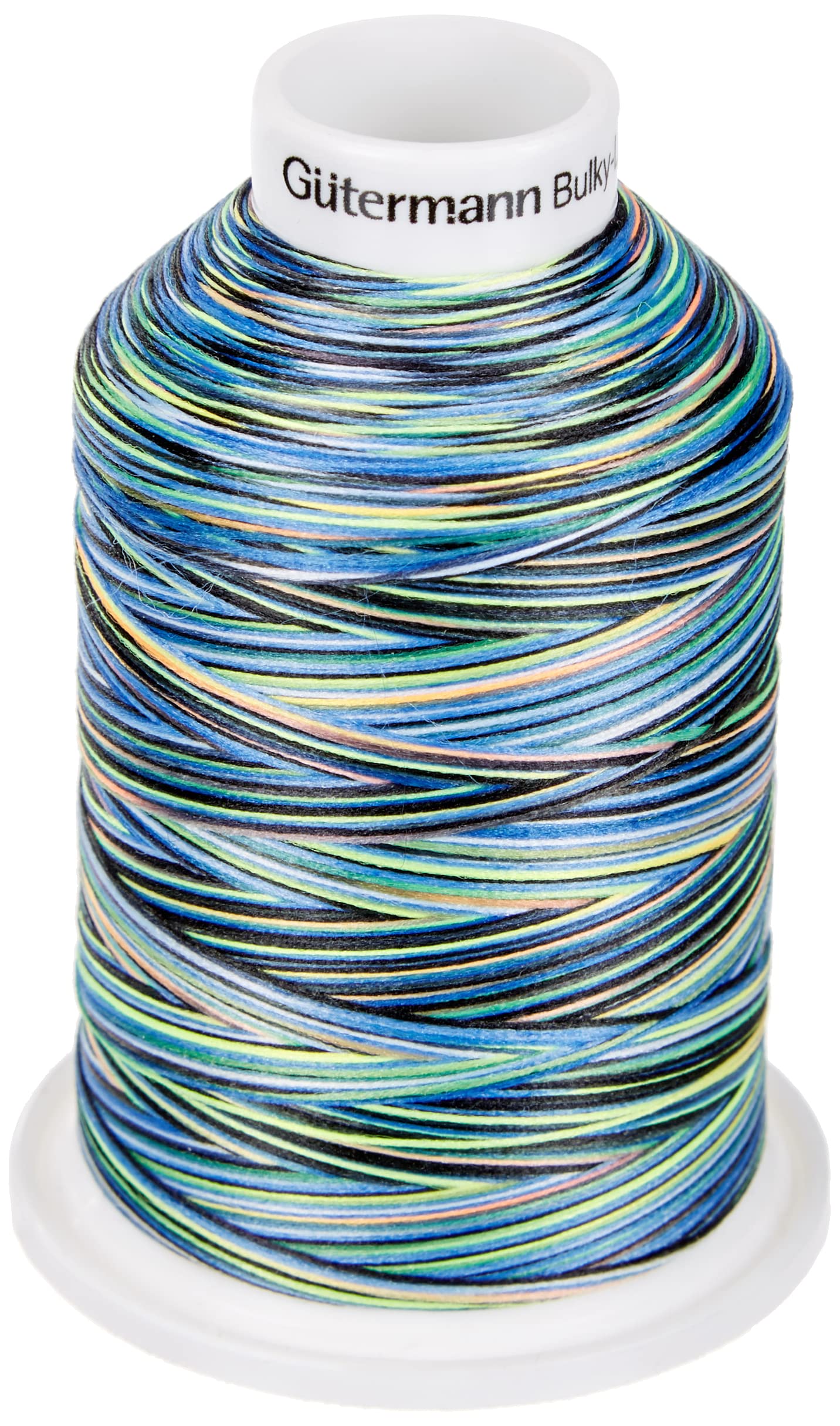 "The hüpfende Komma Gütermann Bulky-Lock Multicolour Bulky Yarn No.80 Neon Pink/Royal Blue 1000m"