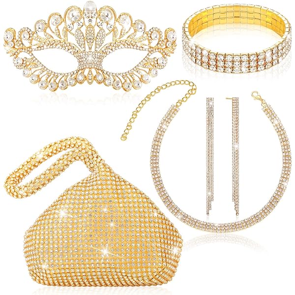 Amazon.com: Hinly 6 Pcs Belly Dancer Jewelry Set Gold Coins Veil